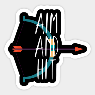 Archery aim and hit Sticker